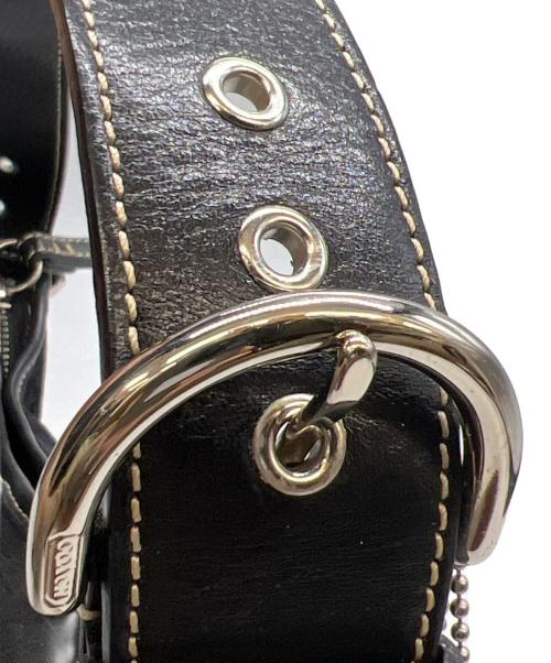 COACH（コーチ）COACH (コーチ) ワンショルダーバッグ シグネチャー ハーフムーン ブラックの古着・服飾アイテム