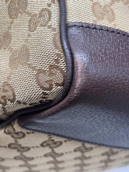 GUCCI（グッチ）GUCCI (グッチ) ボストンバッグ GGキャンバス ベージュの古着・服飾アイテム