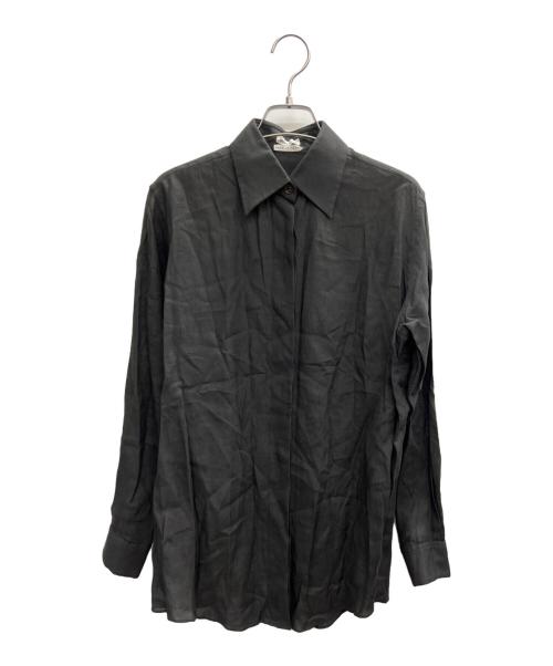 HERMES（エルメス）HERMES (エルメス) リネン比翼シャツ マルジェラ期 グレー サイズ:36の古着・服飾アイテム