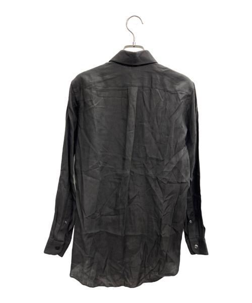 HERMES（エルメス）HERMES (エルメス) リネン比翼シャツ マルジェラ期 グレー サイズ:36の古着・服飾アイテム