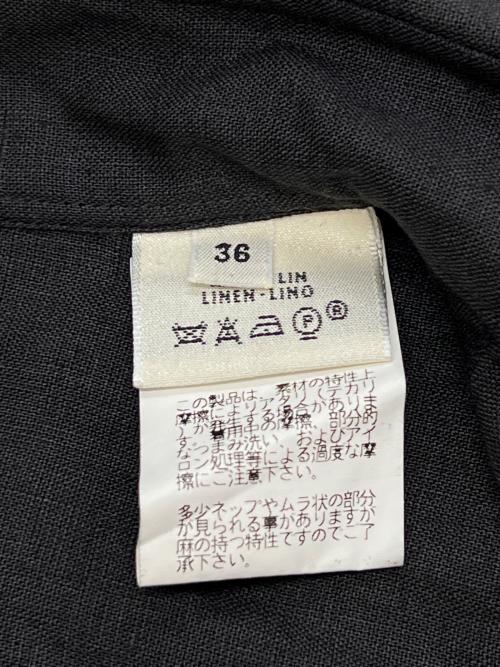 HERMES（エルメス）HERMES (エルメス) リネン比翼シャツ マルジェラ期 グレー サイズ:36の古着・服飾アイテム