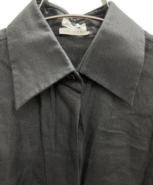 HERMES（エルメス）HERMES (エルメス) リネン比翼シャツ マルジェラ期 グレー サイズ:36の古着・服飾アイテム