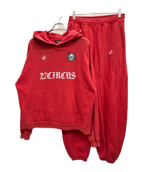 27CIRCUS（27サーカス）27CIRCUS (27サーカス) AMNJX (アマノジャク) セットアップジャージ レッド サイズ:Freeの古着・服飾アイテム