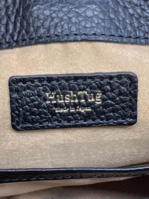 HushTug（ハッシュタグ）HUSHTUG (ハッシュタグ) 巾着レザーバッグ ブラックの古着・服飾アイテム