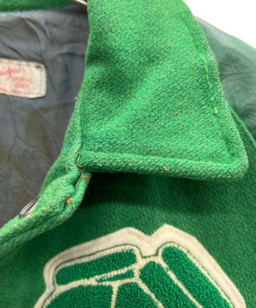 jim bridges sporting goods（ジム ブリッジーズ スポーティング グッズ）jim bridges sporting goods (ジム ブリッジーズ スポーティング グッズ) バーシティジャケット 70s NORTH CENTRAL TEXAS BOXING ASSOCIATION グリーン サイズ:不明の古着・服飾アイテム