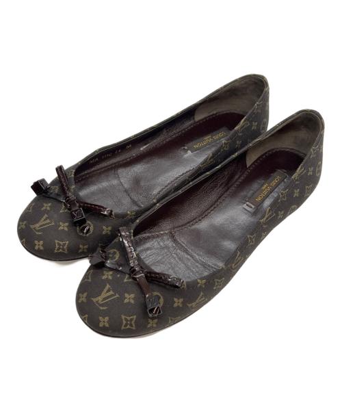 LOUIS VUITTON（ルイ ヴィトン）LOUIS VUITTON (ルイ ヴィトン) モノグラムミニランバレエシューズ ブラウン サイズ:23㎝の古着・服飾アイテム
