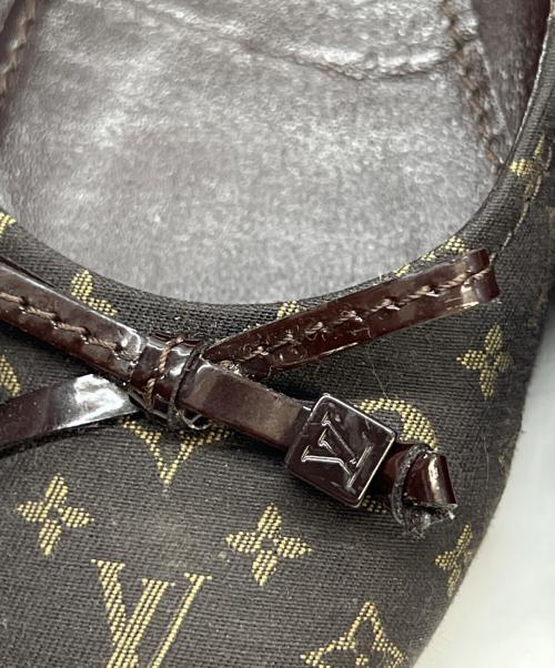 LOUIS VUITTON（ルイ ヴィトン）LOUIS VUITTON (ルイ ヴィトン) モノグラムミニランバレエシューズ ブラウン サイズ:23㎝の古着・服飾アイテム