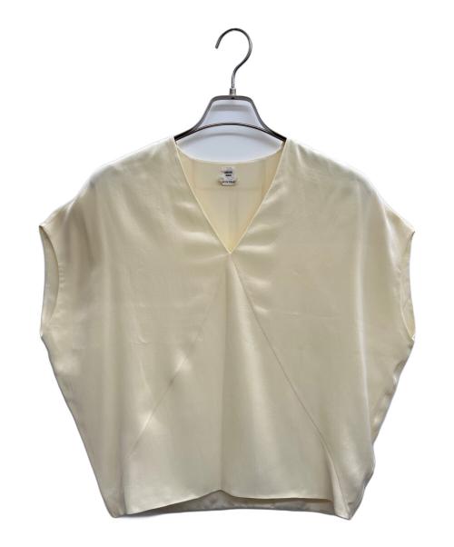 HERMES（エルメス）HERMES (エルメス) ノースリーブシルクブラウス ホワイト サイズ:38の古着・服飾アイテム