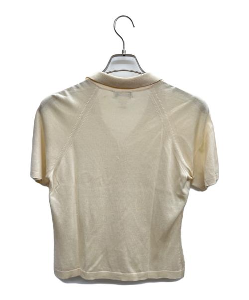 HERMES（エルメス）HERMES (エルメス) ニットポロシャツ ホワイト サイズ:Mの古着・服飾アイテム