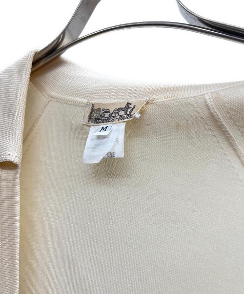 HERMES（エルメス）HERMES (エルメス) ニットポロシャツ ホワイト サイズ:Mの古着・服飾アイテム