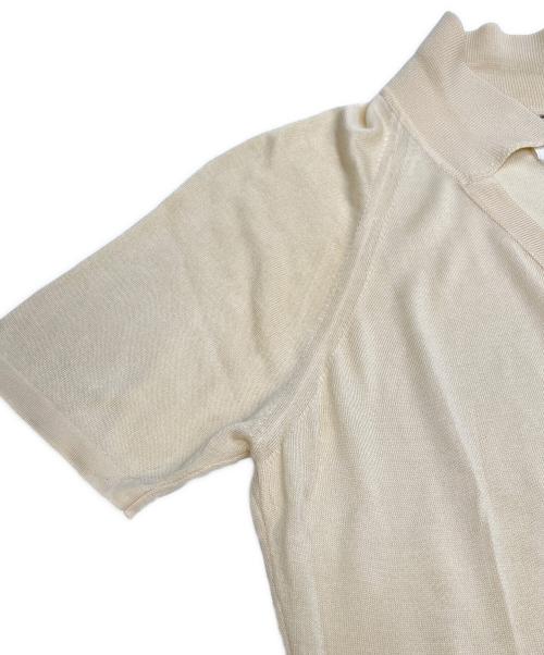 HERMES（エルメス）HERMES (エルメス) ニットポロシャツ ホワイト サイズ:Mの古着・服飾アイテム