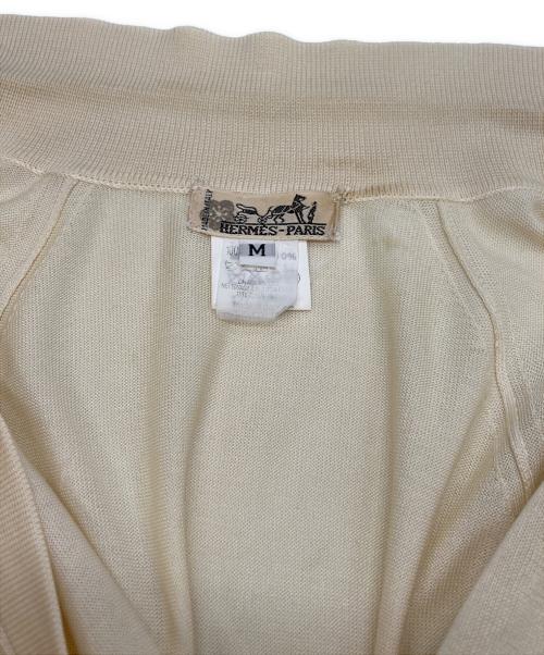 HERMES（エルメス）HERMES (エルメス) ニットポロシャツ ホワイト サイズ:Mの古着・服飾アイテム