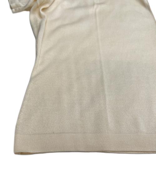 HERMES（エルメス）HERMES (エルメス) ニットポロシャツ ホワイト サイズ:Mの古着・服飾アイテム