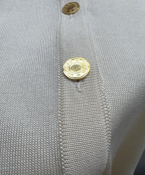HERMES（エルメス）HERMES (エルメス) ニットポロシャツ ホワイト サイズ:Mの古着・服飾アイテム