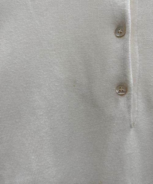HERMES（エルメス）HERMES (エルメス) ヘンリーネックニット ホワイト サイズ:38の古着・服飾アイテム