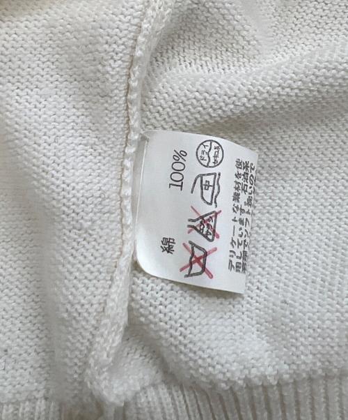 HERMES（エルメス）HERMES (エルメス) ヘンリーネックニット ホワイト サイズ:38の古着・服飾アイテム