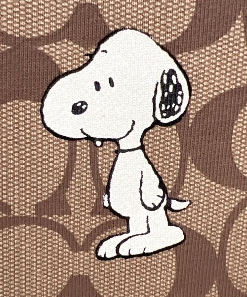COACH（コーチ）COACH (コーチ) SNOOPY (スヌーピー) プルオーバーパーカー ブラウン サイズ:Mの古着・服飾アイテム