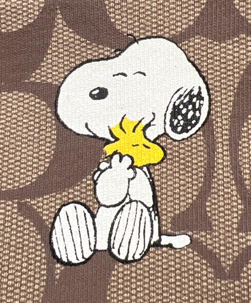 COACH（コーチ）COACH (コーチ) SNOOPY (スヌーピー) プルオーバーパーカー ブラウン サイズ:Mの古着・服飾アイテム