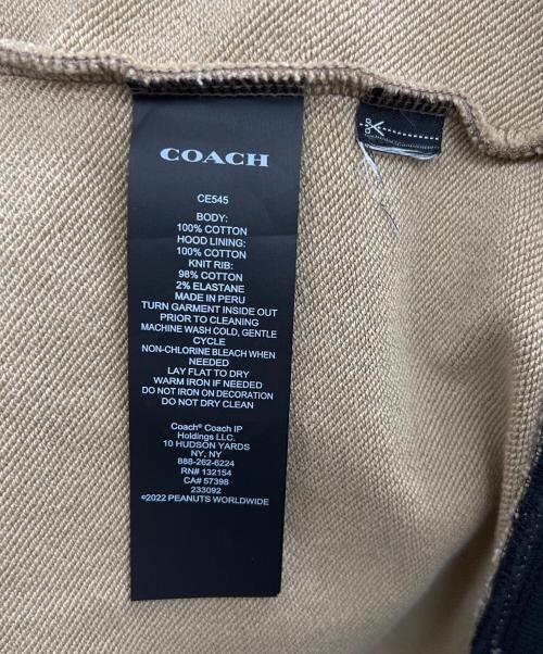 COACH（コーチ）COACH (コーチ) SNOOPY (スヌーピー) プルオーバーパーカー ブラウン サイズ:Mの古着・服飾アイテム