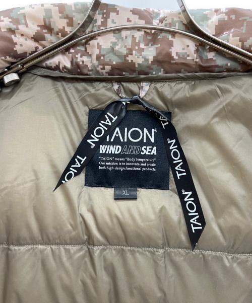 TAION（タイオン）TAION (タイオン) WIND AND SEA (ウィンダンシー) ダウンジャケット ベージュ サイズ:XLの古着・服飾アイテム