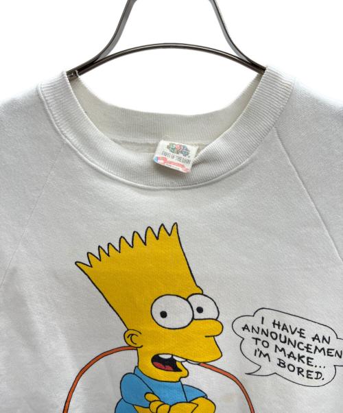 FRUIT OF THE LOOM（フルーツオブザルーム）FRUIT OF THE LOOM (フルーツオブザルーム) The Simpsons (ザ シンプソンズ) スウェット ホワイト サイズ:Ｌの古着・服飾アイテム