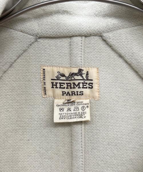 HERMES（エルメス）HERMES (エルメス) ダッフルコート グレナン金具 グレー サイズ:36の古着・服飾アイテム