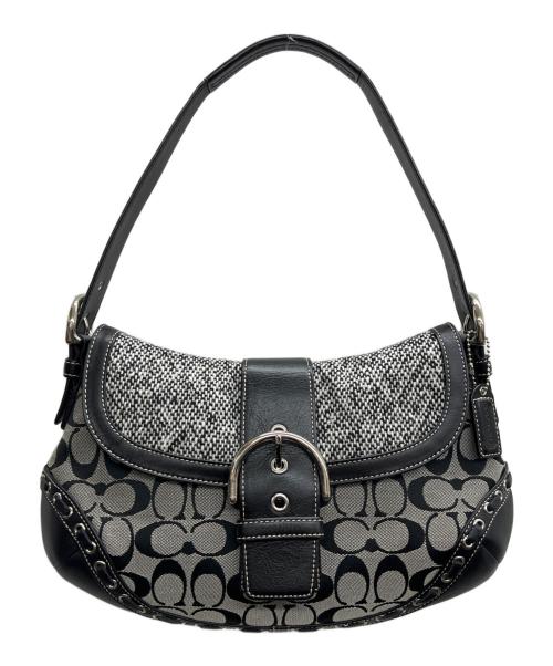 COACH（コーチ）COACH (コーチ) ハンドバッグ シグネチャー SOHO ブラック×グレーの古着・服飾アイテム