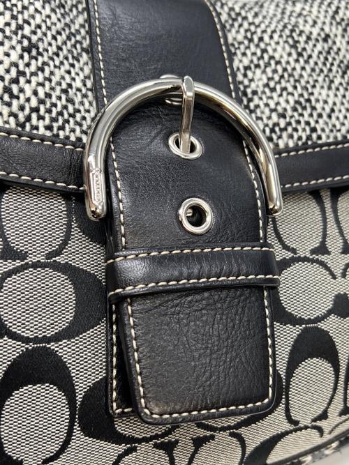 COACH（コーチ）COACH (コーチ) ハンドバッグ シグネチャー SOHO ブラック×グレーの古着・服飾アイテム