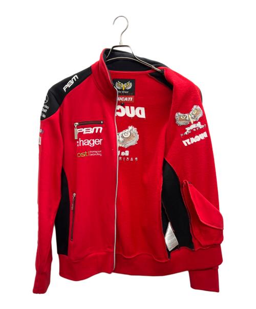 Be Wiser Racing Team（ビー・ワイザー・レーシング・チーム）Be Wiser Racing Team (ビー・ワイザー・レーシング・チーム) DUCATI (ドゥカティ) トラックジャケット レッド サイズ:XLの古着・服飾アイテム