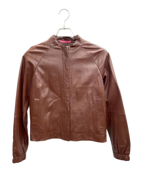 PAUL SMITH（ポールスミス）Paul Smith (ポールスミス) ライダースジャケット ブラウン サイズ:40の古着・服飾アイテム