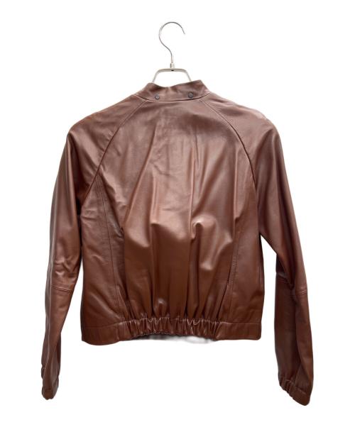 PAUL SMITH（ポールスミス）Paul Smith (ポールスミス) ライダースジャケット ブラウン サイズ:40の古着・服飾アイテム