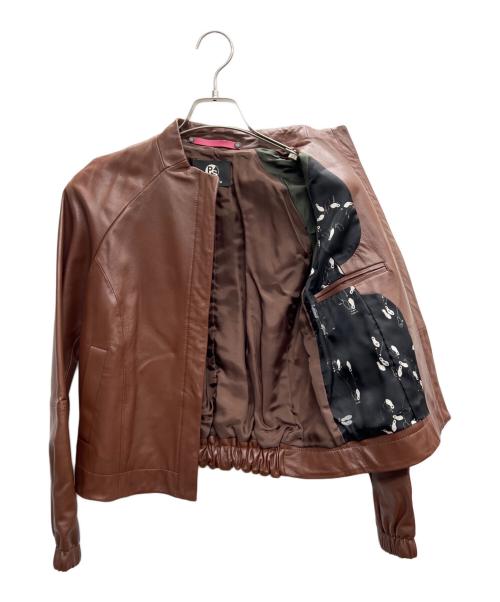 PAUL SMITH（ポールスミス）Paul Smith (ポールスミス) ライダースジャケット ブラウン サイズ:40の古着・服飾アイテム