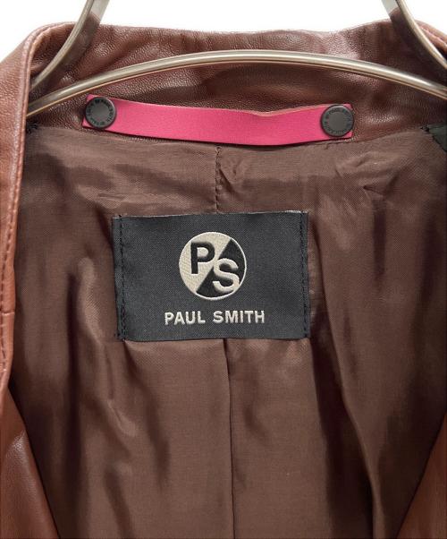 PAUL SMITH（ポールスミス）Paul Smith (ポールスミス) ライダースジャケット ブラウン サイズ:40の古着・服飾アイテム