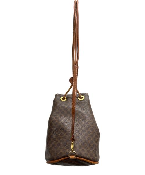 CELINE（セリーヌ）CELINE (セリーヌ) 巾着バッグ マカダム柄 ブラウンの古着・服飾アイテム