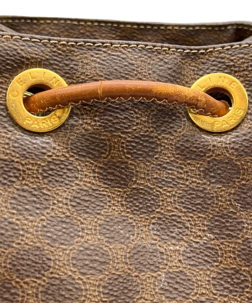 CELINE（セリーヌ）CELINE (セリーヌ) 巾着バッグ マカダム柄 ブラウンの古着・服飾アイテム