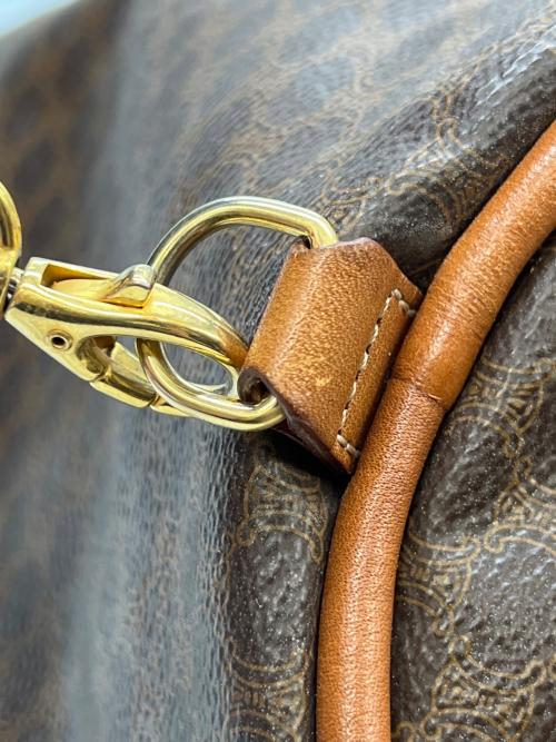 CELINE（セリーヌ）CELINE (セリーヌ) 巾着バッグ マカダム柄 ブラウンの古着・服飾アイテム