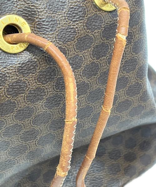 CELINE（セリーヌ）CELINE (セリーヌ) 巾着バッグ マカダム柄 ブラウンの古着・服飾アイテム
