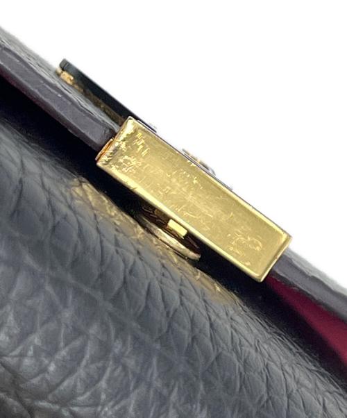 LOUIS VUITTON（ルイ ヴィトン）LOUIS VUITTON (ルイ ヴィトン) ポルトフォイユ・カプシーヌ コンパクト ブラック×ピンクの古着・服飾アイテム