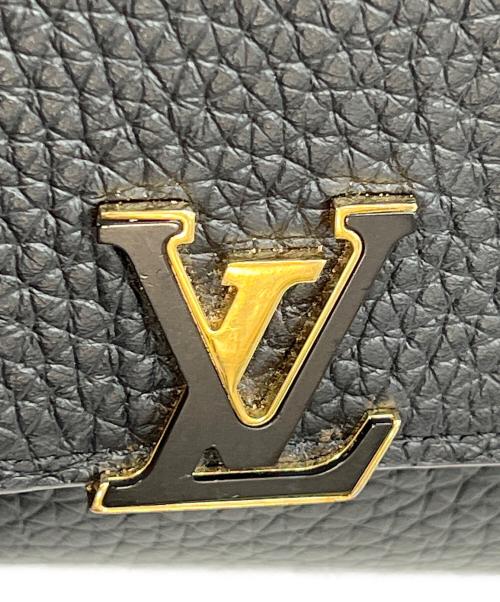LOUIS VUITTON（ルイ ヴィトン）LOUIS VUITTON (ルイ ヴィトン) ポルトフォイユ・カプシーヌ コンパクト ブラック×ピンクの古着・服飾アイテム