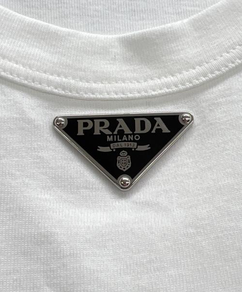 PRADA（プラダ）PRADA (プラダ) トライアングルロゴプレートタンクトップ ホワイト サイズ:Mの古着・服飾アイテム