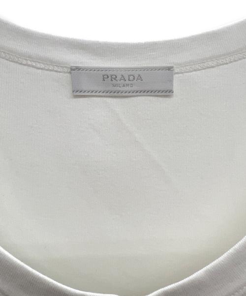 PRADA（プラダ）PRADA (プラダ) トライアングルロゴプレートタンクトップ ホワイト サイズ:Mの古着・服飾アイテム