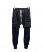 RICK OWENSリックオウエンス）の古着「MASTODON CARGO PANTS」｜ブラック