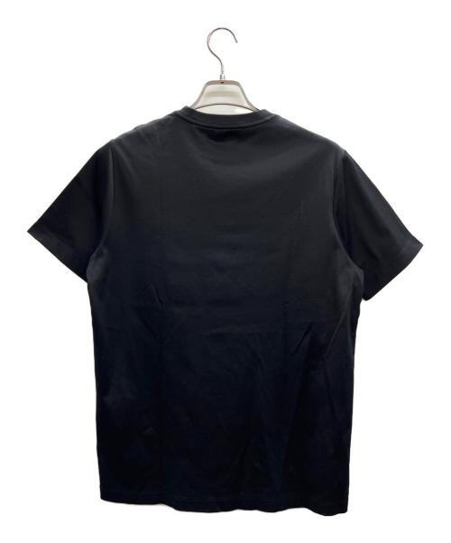 PRADA（プラダ）PRADA (プラダ) トライアングルロゴ プリント コットン Tシャツ ブラック サイズ:Ｍの古着・服飾アイテム