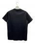 PRADA (プラダ) トライアングルロゴ プリント コットン Tシャツ ブラック サイズ:Ｍ：22000円