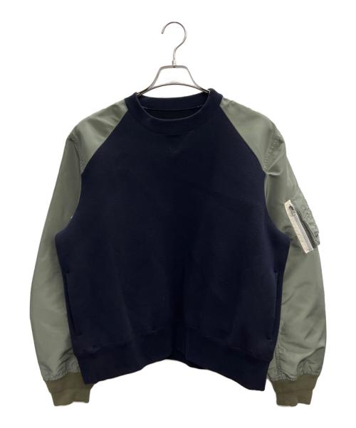 sacai（サカイ）sacai (サカイ) スウェット ネイビー×カーキ サイズ:1の古着・服飾アイテム