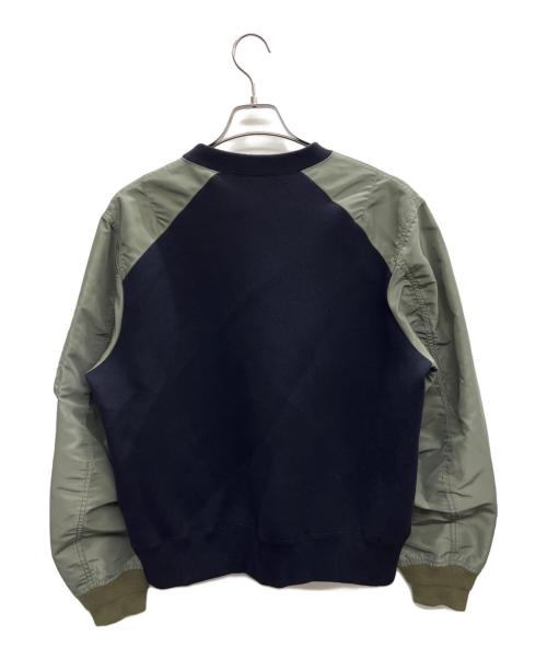 sacai（サカイ）sacai (サカイ) スウェット ネイビー×カーキ サイズ:1の古着・服飾アイテム