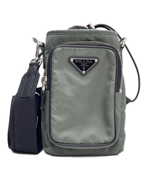PRADA（プラダ）PRADA (プラダ) スマートフォンケース Re-Nylon カーキの古着・服飾アイテム