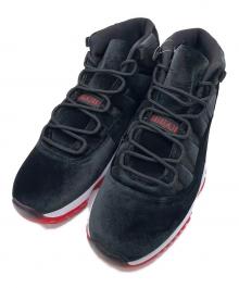 NIKE（ナイキ）の古着「Nike Women's Air Jordan 11 "Bred Velvet"（ナイキ ウィメンズ エアジョーダン11 "ブレッド ベルベット"）」｜ブラック×レッド