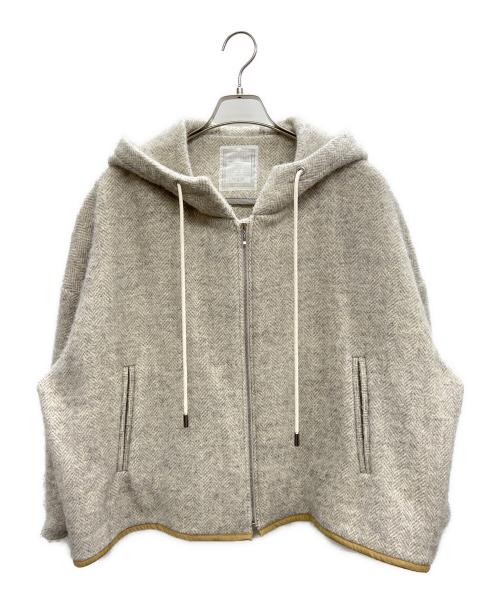 BEARDSLEY（ビアズリー）BEARDSLEY (ビアズリー) フーデッドショートコート グレー サイズ:Freeの古着・服飾アイテム