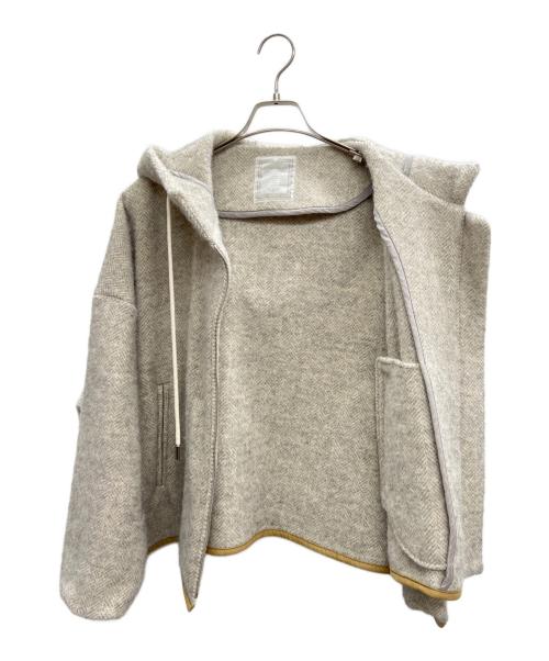 BEARDSLEY（ビアズリー）BEARDSLEY (ビアズリー) フーデッドショートコート グレー サイズ:Freeの古着・服飾アイテム
